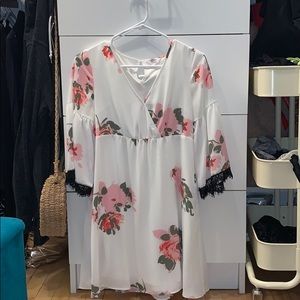 White Floral Dress